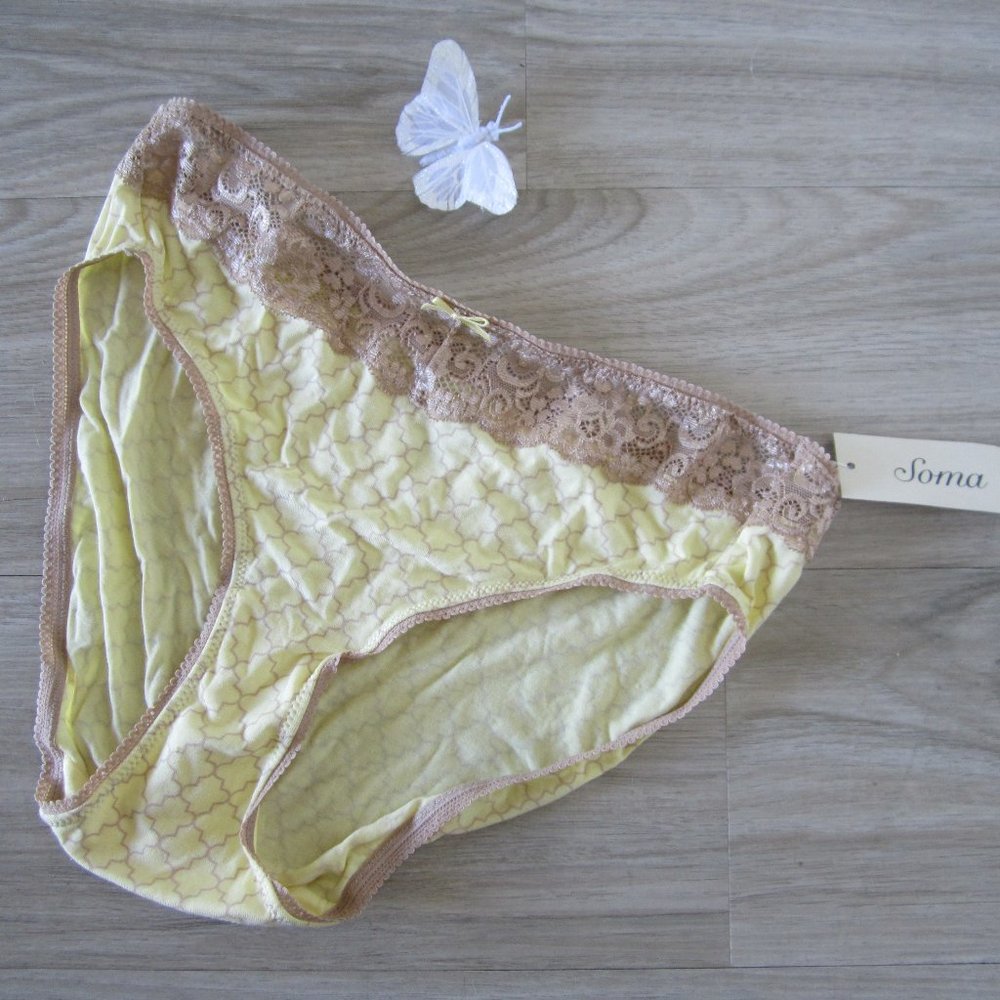 SOMA - SzM - High Leg Yellow Pantie